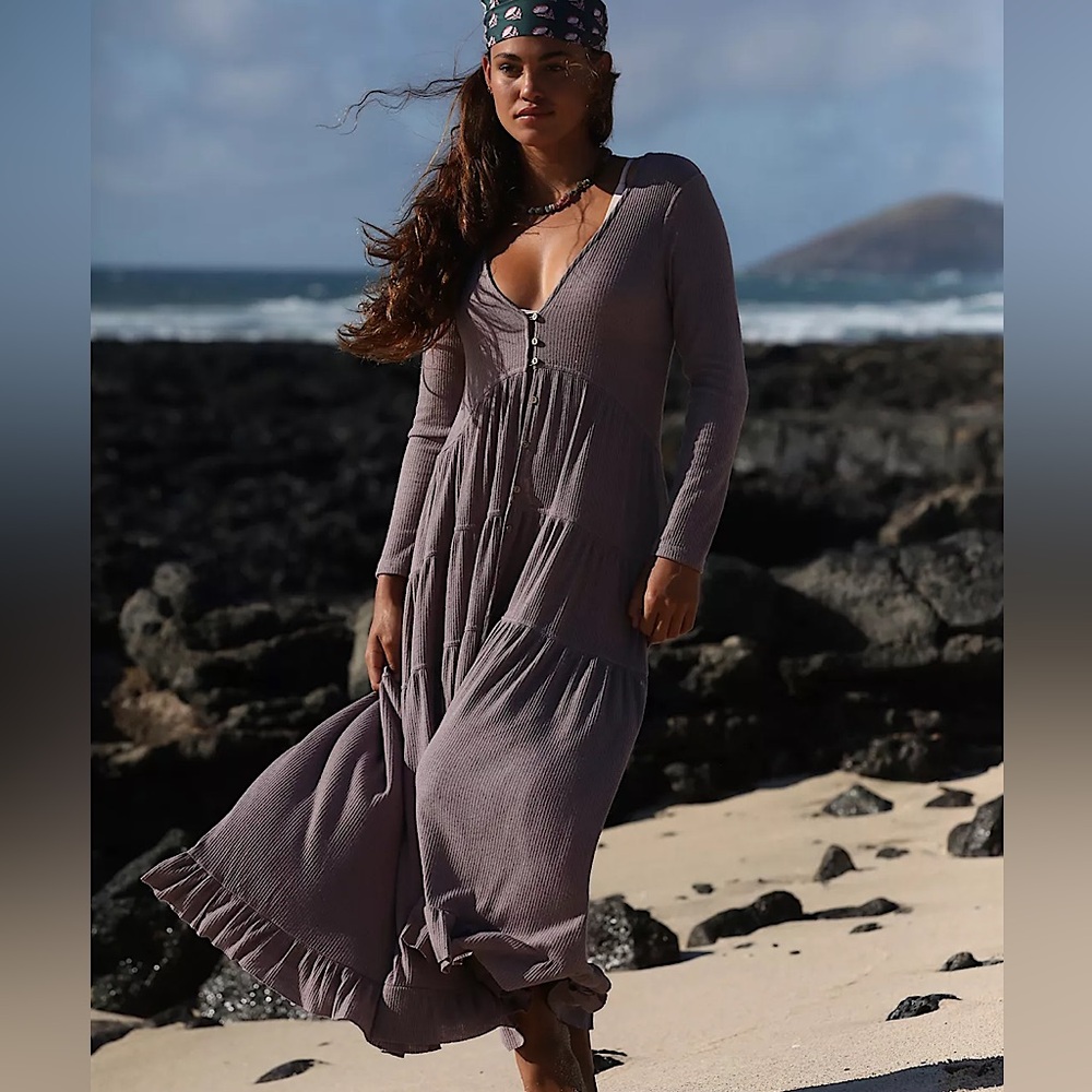 NEW Free People Shania Cardigan In Quail Longline Cardi Swimwear